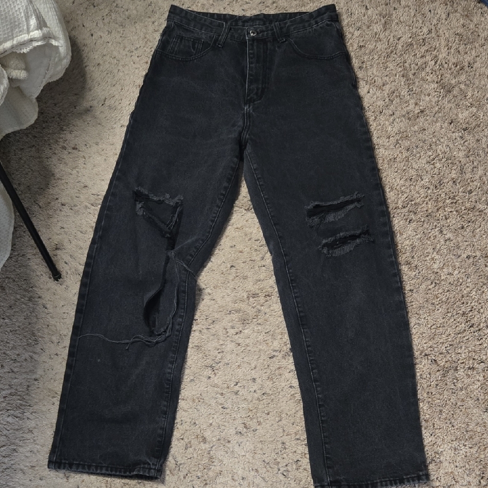 SHEIN Womens Black Relaxed Jeans